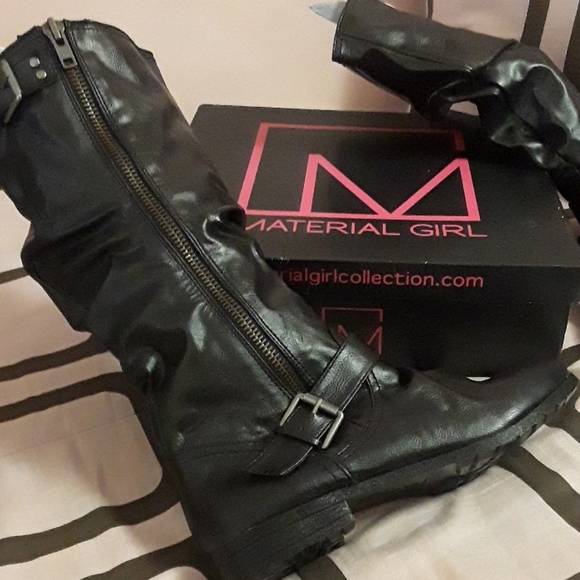 NWTB Material Girl Tall Black Boots Size 10 - Picture 5 of 5